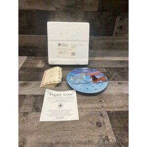 Disney Knowles Lady and the Tramp Puppy Love Collector Plate 956A COA Box